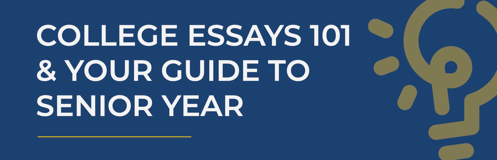 College Essays 101 & Your Guide To Senior Year